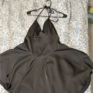 SHEIN Black Satin Dress